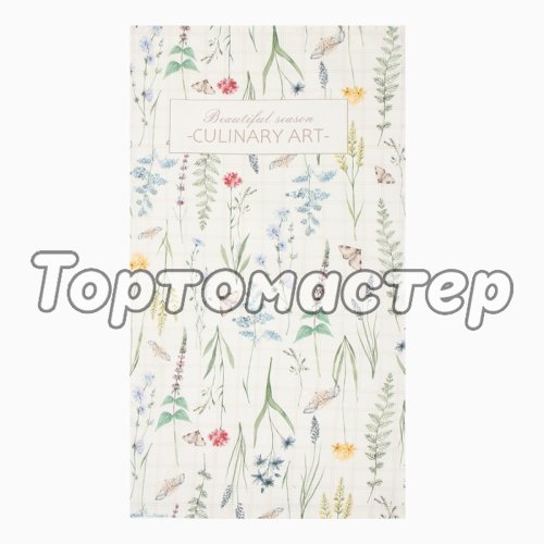 Полотенце кухонное Хлопок "Дикие цветы" 40х73 см 10226808