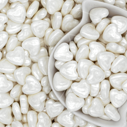 Посыпка кондитерская "Сердца белые" 50 г 007921