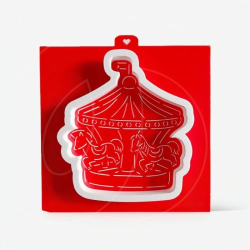 Вырубка пластиковая и трафарет LUBIMOVA "Карусель с лошадками" LC-00010070	