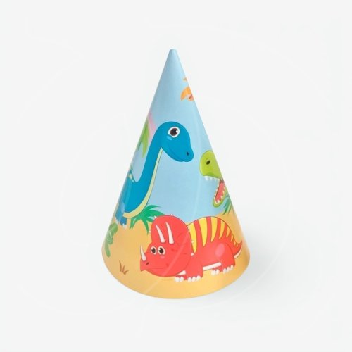 Колпак бумажный "Динозаврики" 6 шт 200193