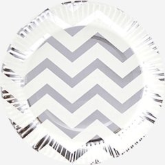 Тарелка бумажная "Зигзаг" Серебро 6 шт 1707270