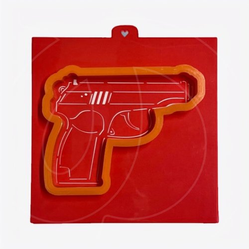 Вырубка пластиковая и трафарет LUBIMOVA "Пистолет" LC-00005688	