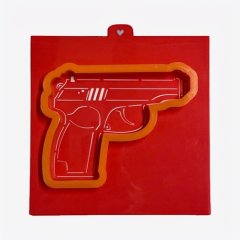 Вырубка пластиковая и трафарет LUBIMOVA "Пистолет" LC-00005688	