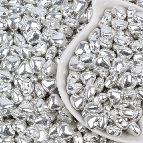 Посыпка кондитерская "Сердца серебряные" 50 г 007860