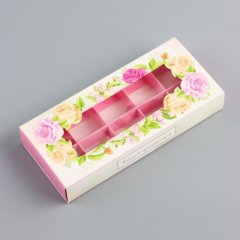 Коробка на 10 конфет с окном "Самая прекрасная" 9,8х22х3,5 см 10669843