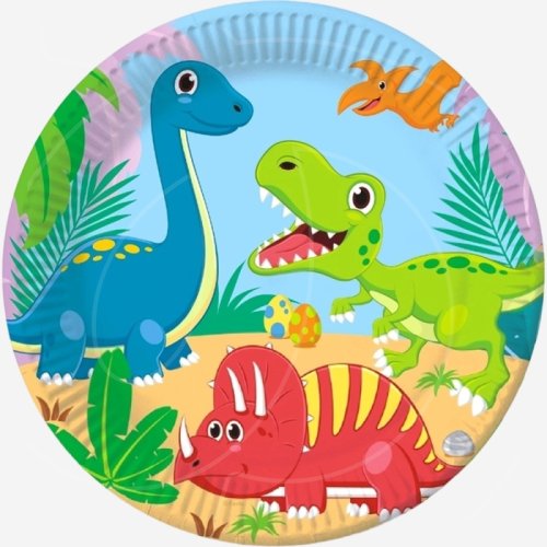 Тарелка бумажная "Динозаврики" 6 шт 443193