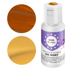 Краситель пищевой гелевый водорастворимый GLEB (CAKE) COLORS 108 Ivory 20 г CC108I