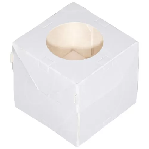 Коробка на 1 капкейк белая 10х10х10 см ForG Muf 1 PRO I W W