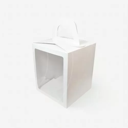 Коробка для кулича белая 15х15х18 см КУ-544    КУ-00544