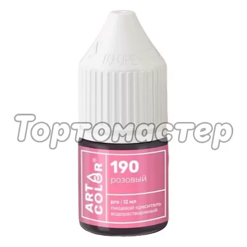 Краситель пищевой гелевый водорастворимый Art Color "Pro 190 Розовый" 12 мл 190